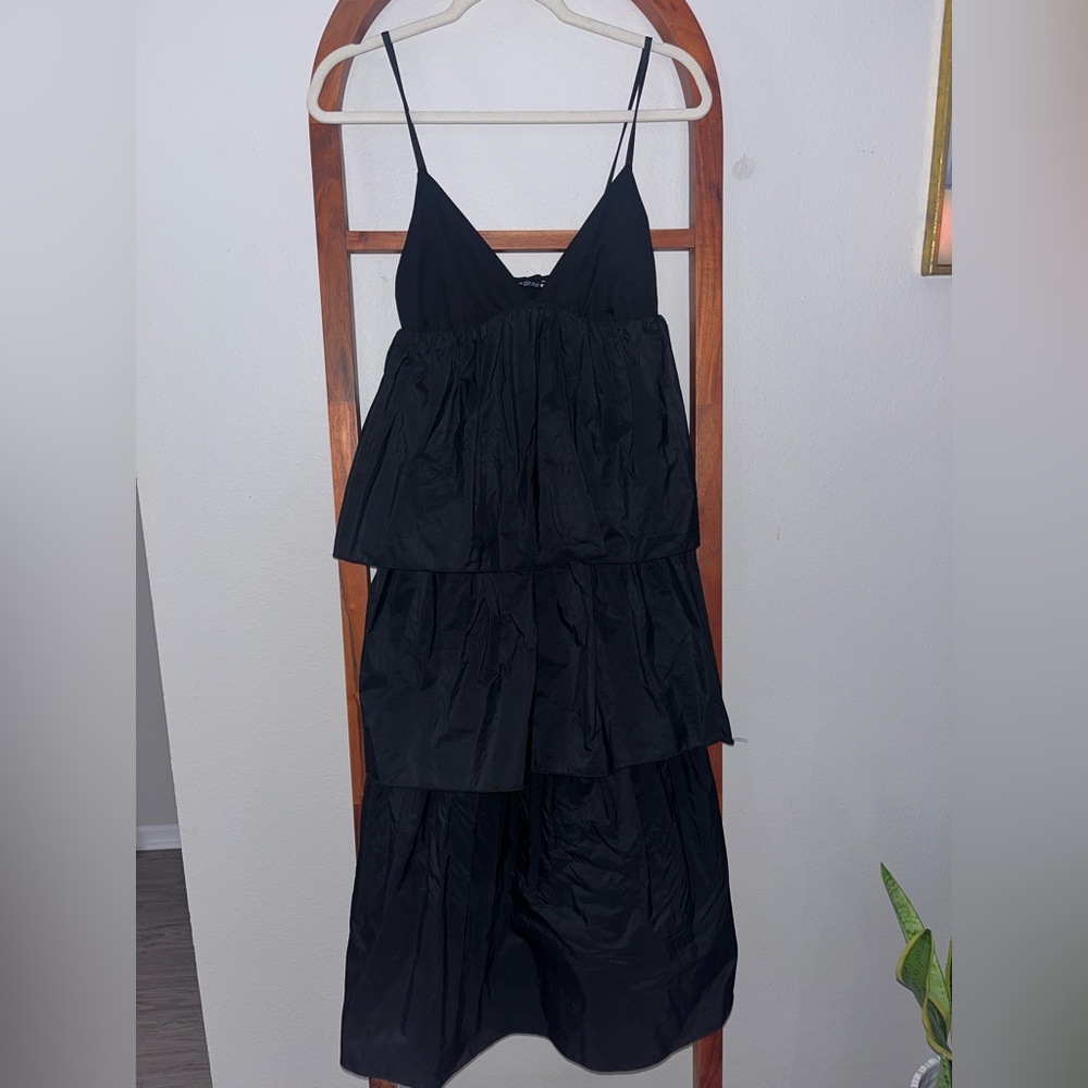ZARA black ruffle dress